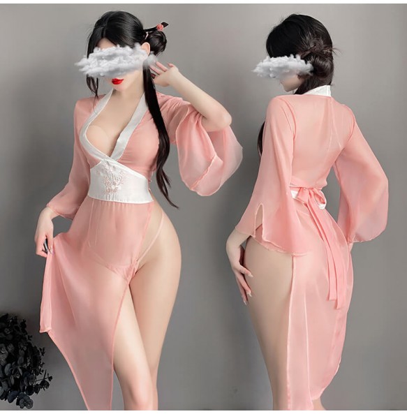 FEE ET MOI - Side-Slit Classical Style Skirt (Pink)